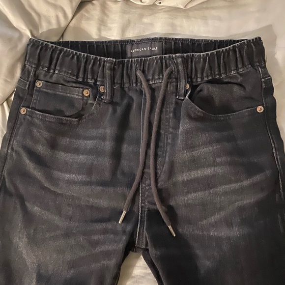 Men’s American Eagle Black Jean Joggers - Picture 1 of 2